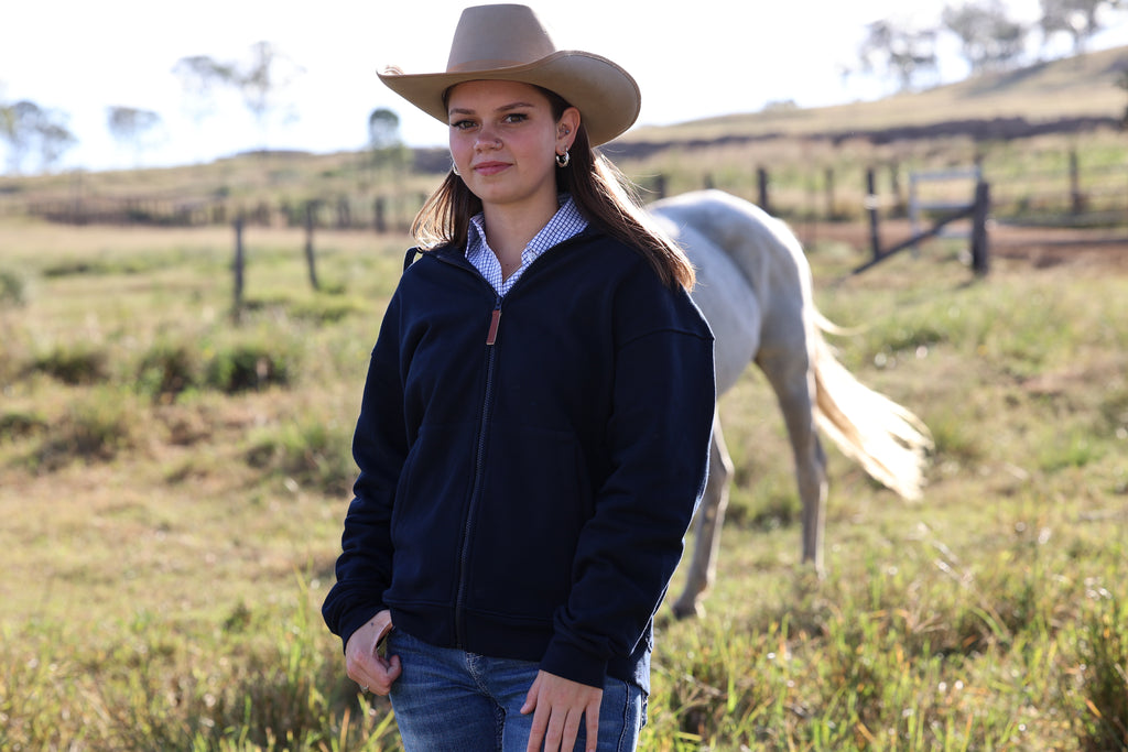 Pilbara Women's Zipper Closed Front Fleece Pullover