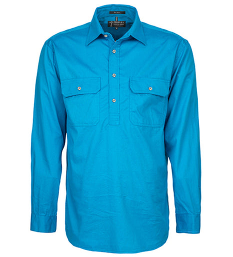 Pilbara Men's Closed Front Long Sleeve Shirt